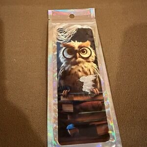 Owl Bookmark : 6x2 Laminated Gift For  Book Readers And Bird Lovers